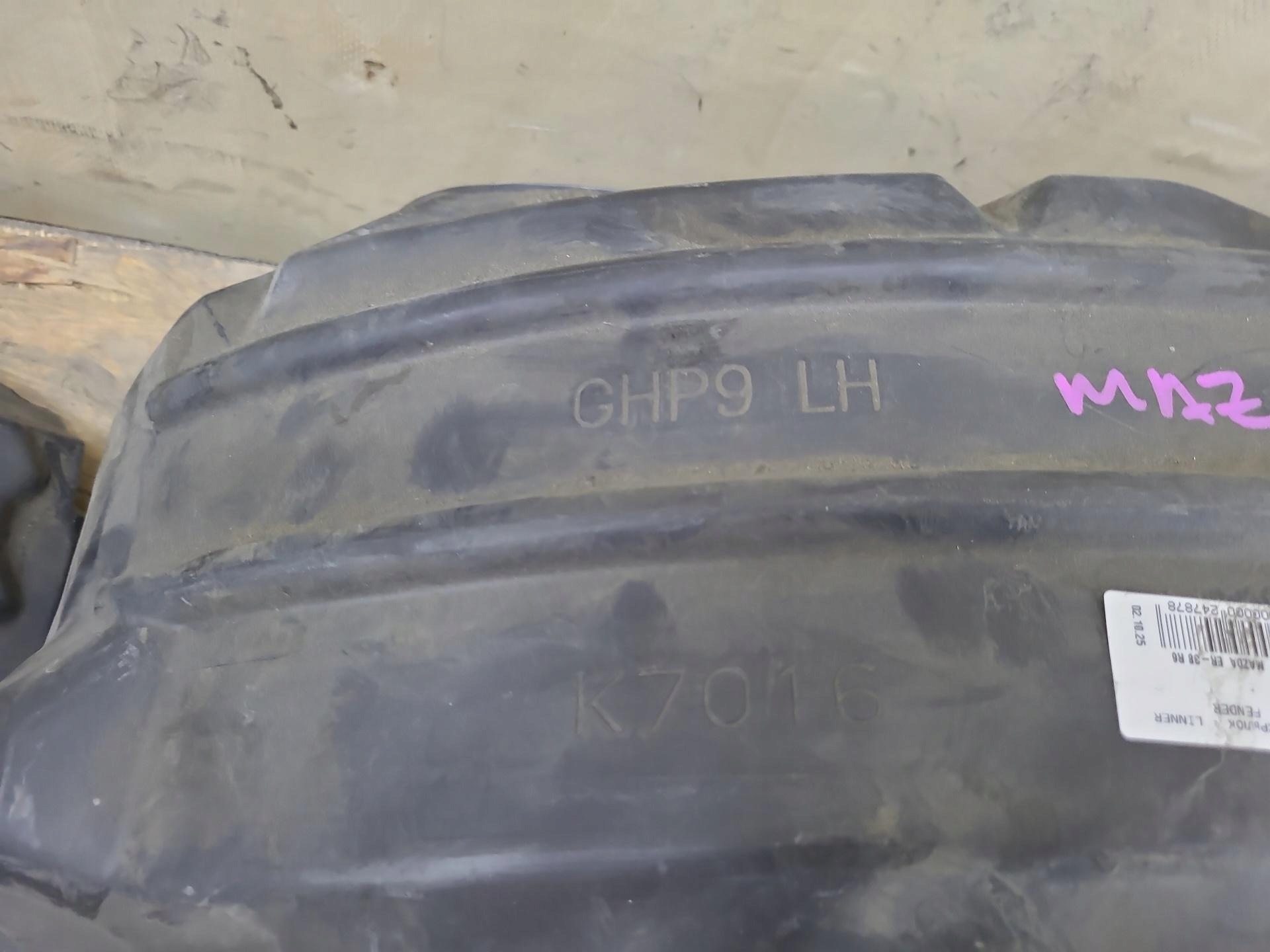 mudguard front left side Mazda 6 3 GJ 2014 GHP9LH