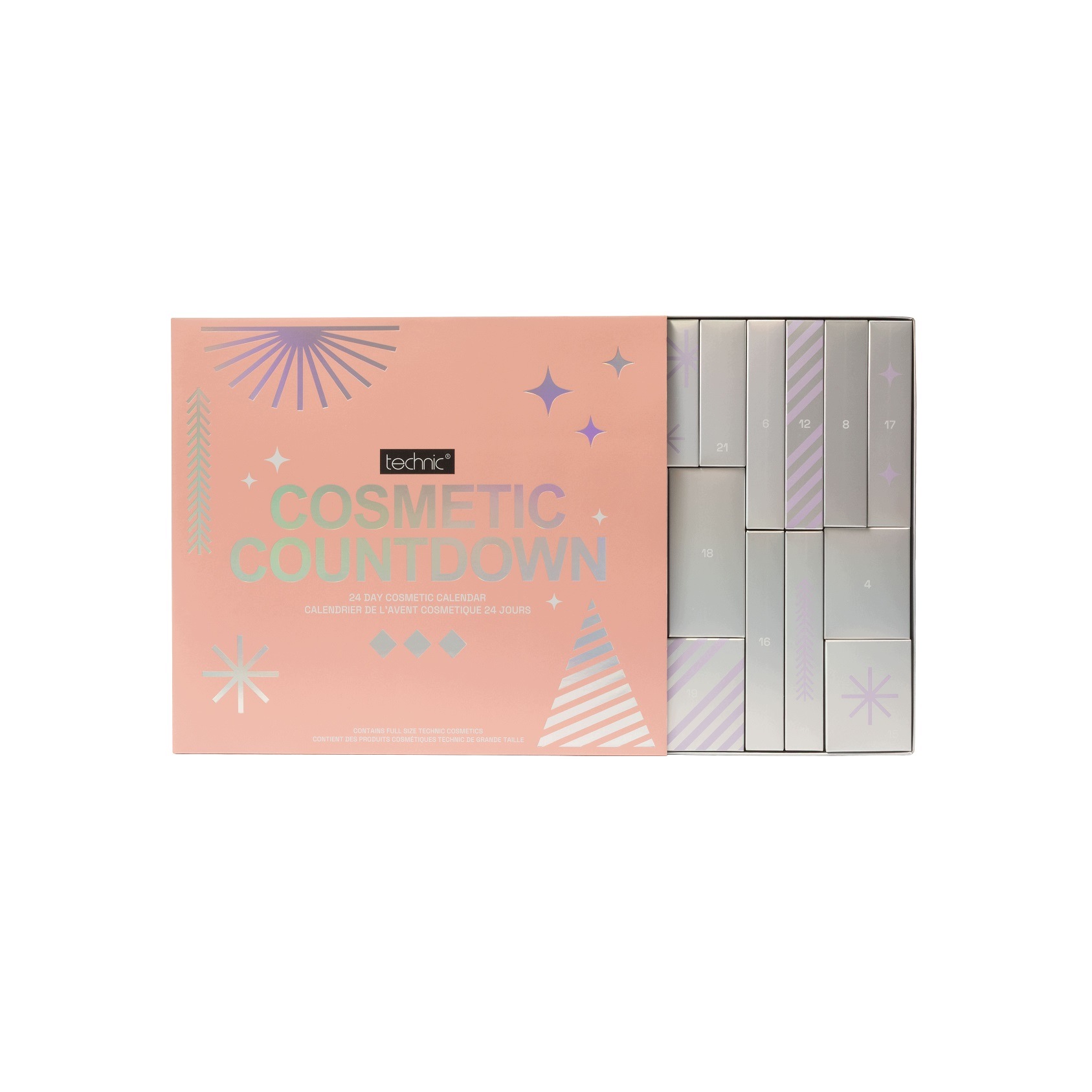Адвент-календарь Technic Cosmetic большой, 24 полноразмерных средства для макияжа — фото 2