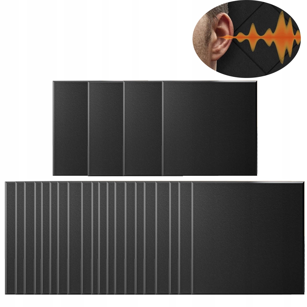 Samolepící Akustické Panely Na Zeď Obývací Pokoj 30×30 cm 24KUSŮ