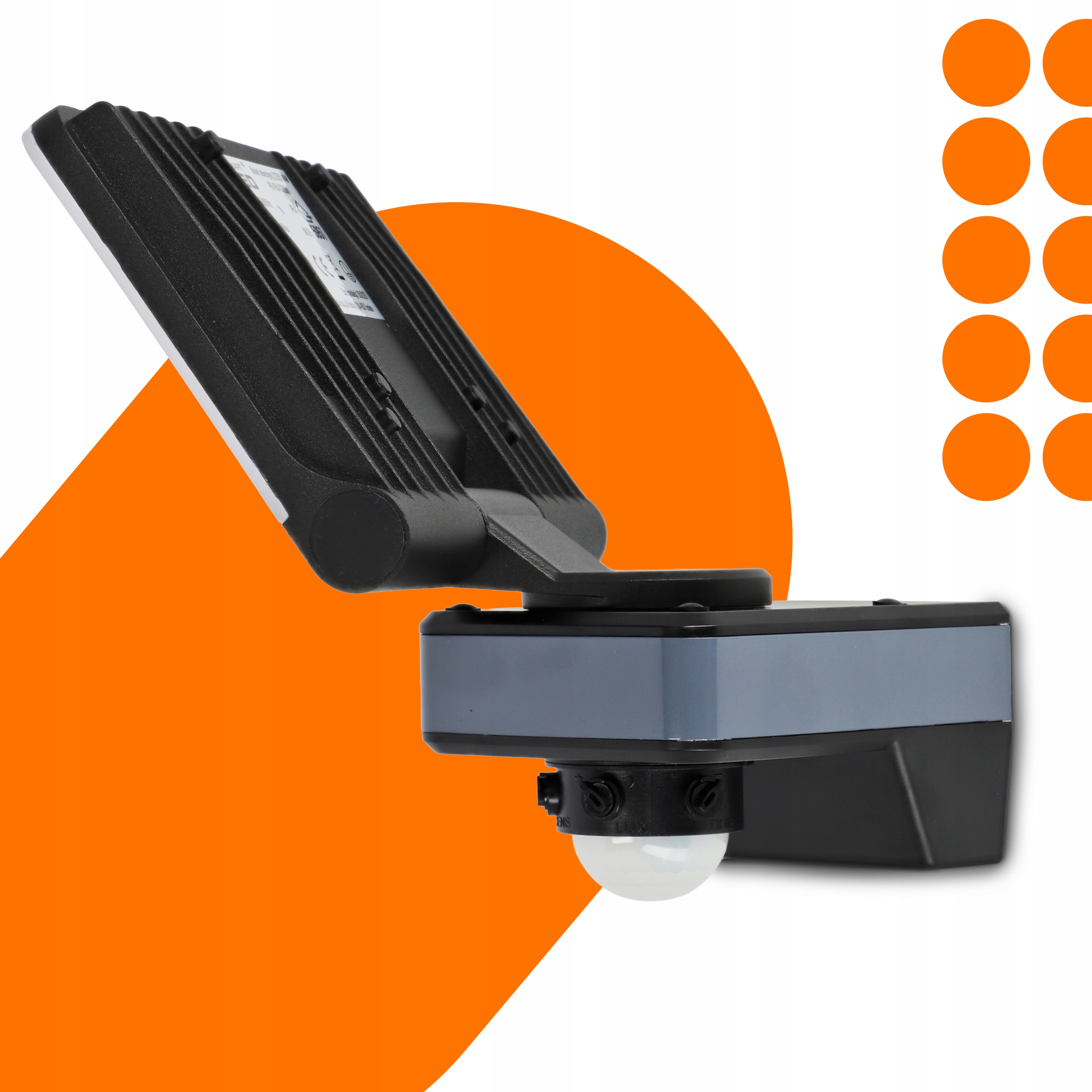 Kinkiet Zewnętrzny Ścienny 44W Lampa Elewacyjna Ogrodowa z Czujnik Ruchu Długość/wysokość 20 cm