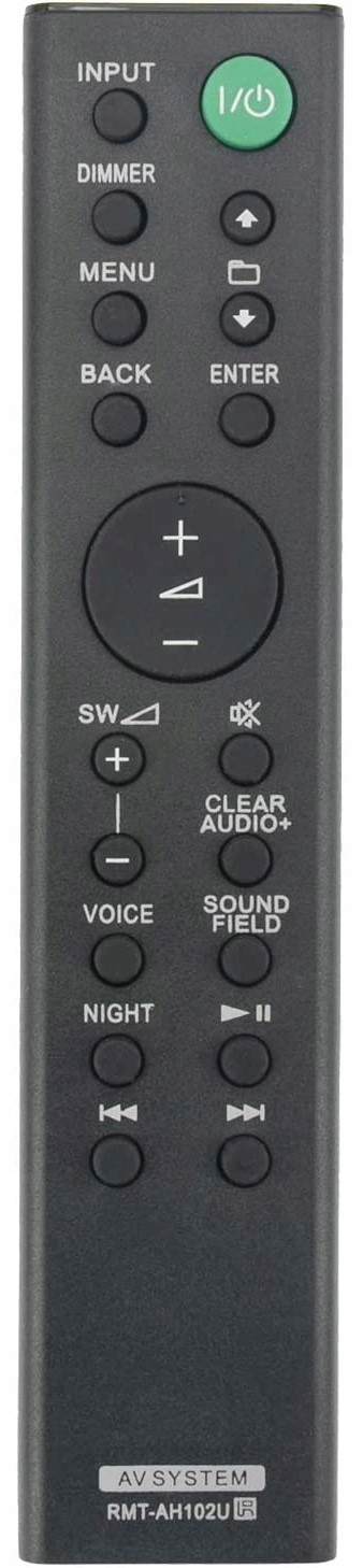 RMTAH102U Pilot ABS Czarny kontroler Soundbar