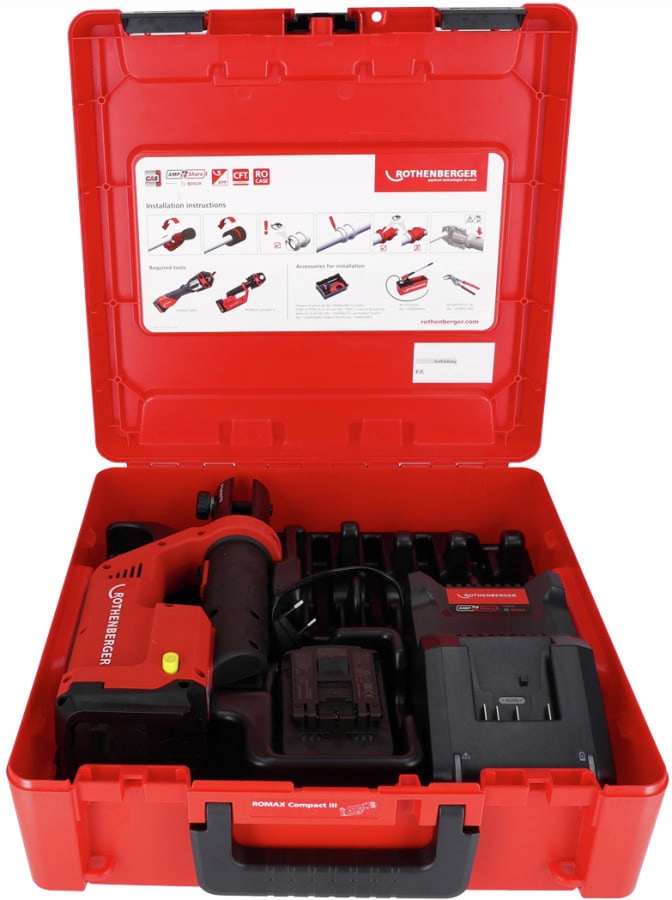 Zaciskarka Akumulatorowa Romax Compact 3 2.0AH/18V Ładowarka Rothenberger