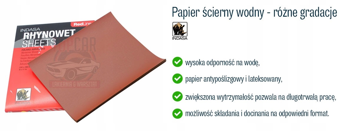INDASA RED LINE PAPIER WODNY P1500 3szt EAN (GTIN) 5603902054833