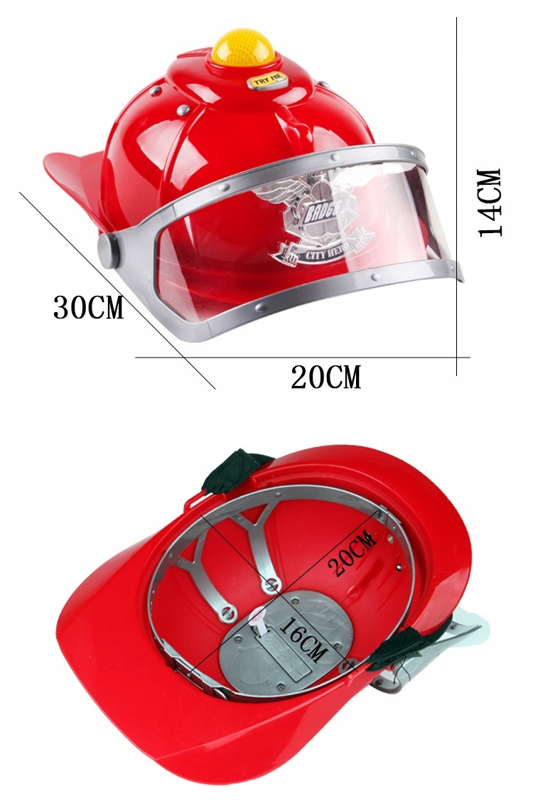 KASK STRAŻACKI Z DŹWIĘKAMI ŚWIATŁEM HEŁM STRAŻAKA DZIECI SYGNAŁ + AUTKO Minimalny wiek dziecka 3