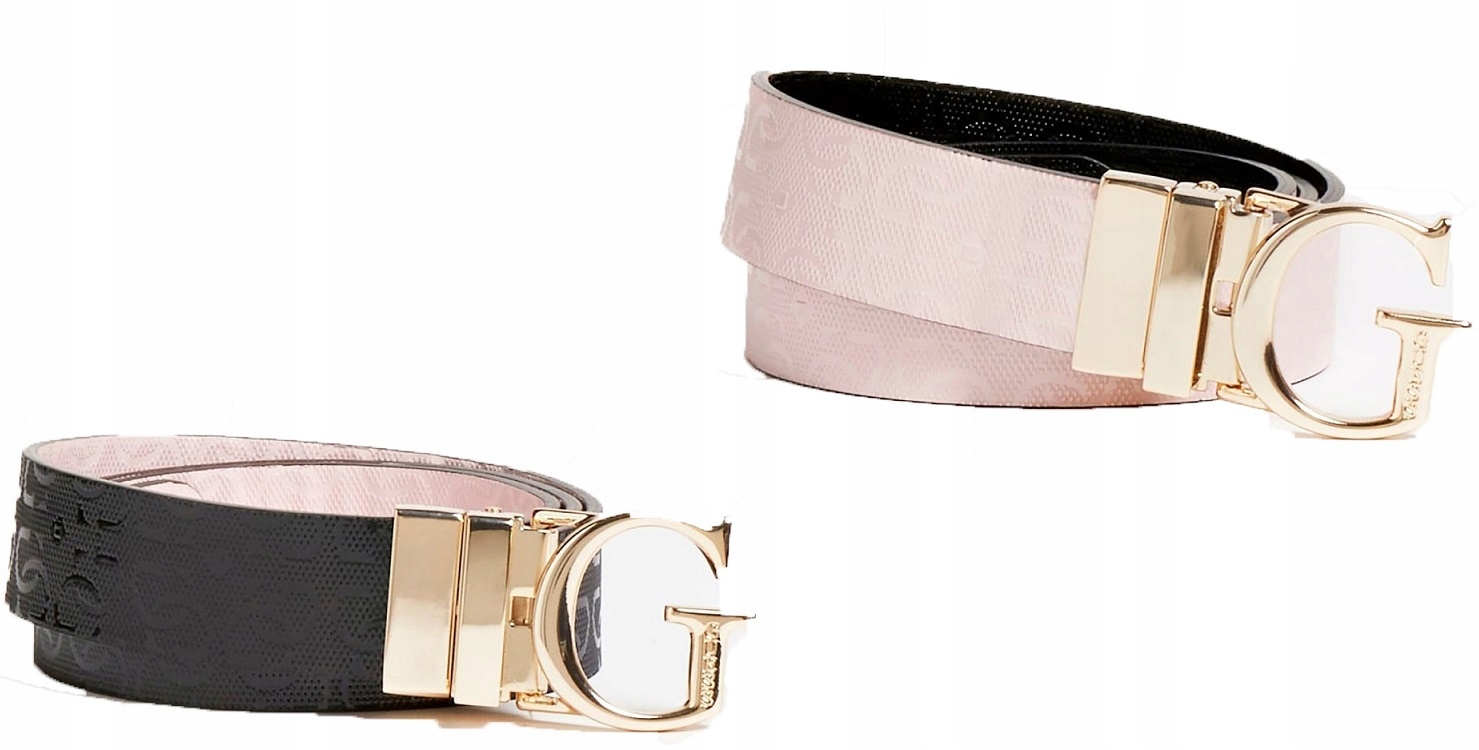 

Guess Pasek Damski 2W1 Malia Rev Black/pink r.L