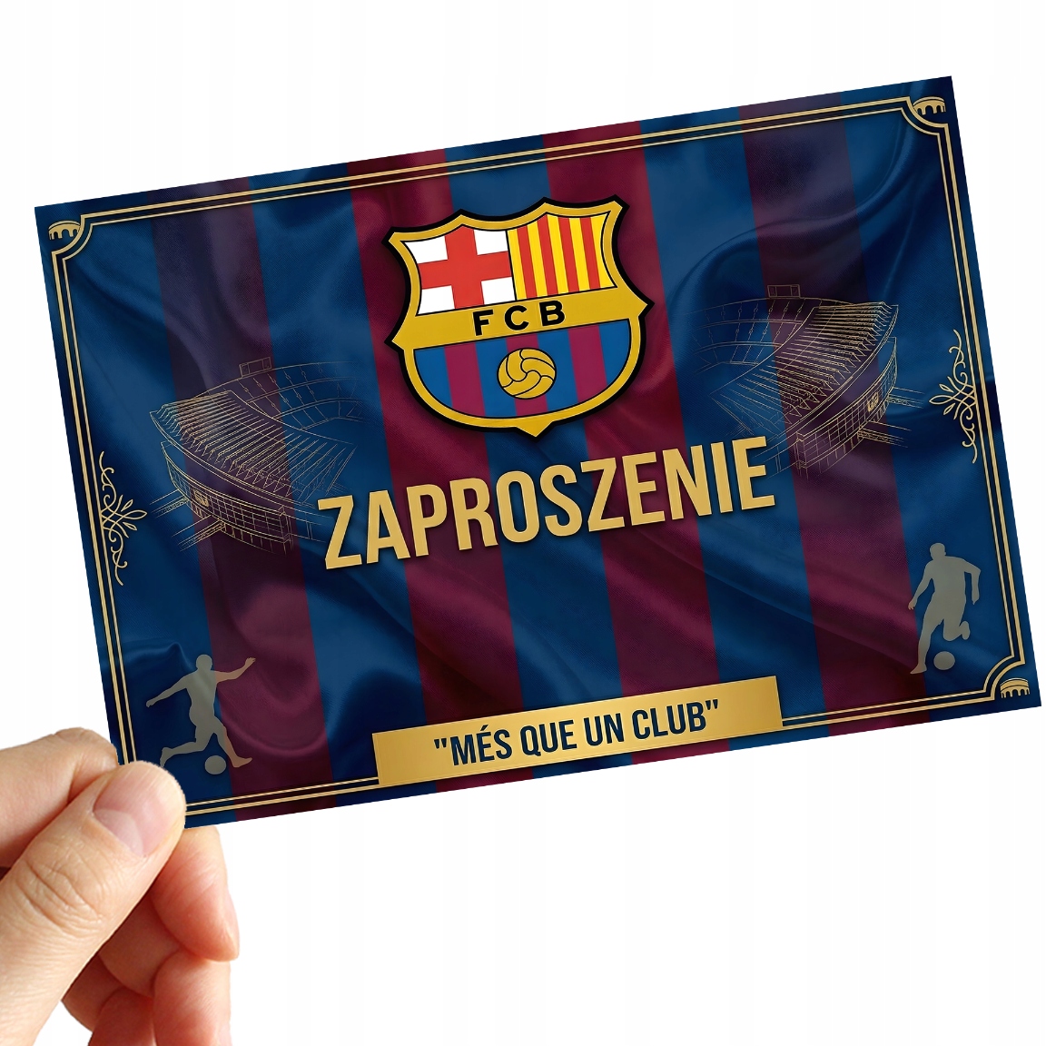 ZAPROSZENIE BARCELONA BARCA PIŁKA NOŻNA DRUŻYNA URODZINOWE IMPREZA