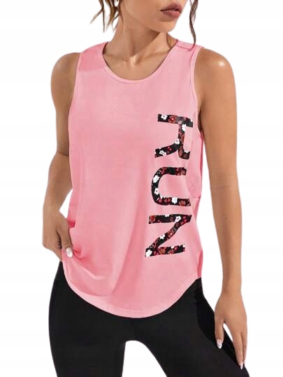 Shein Damski Top Sportowy Różowy Z Nadrukiem 38 1DB