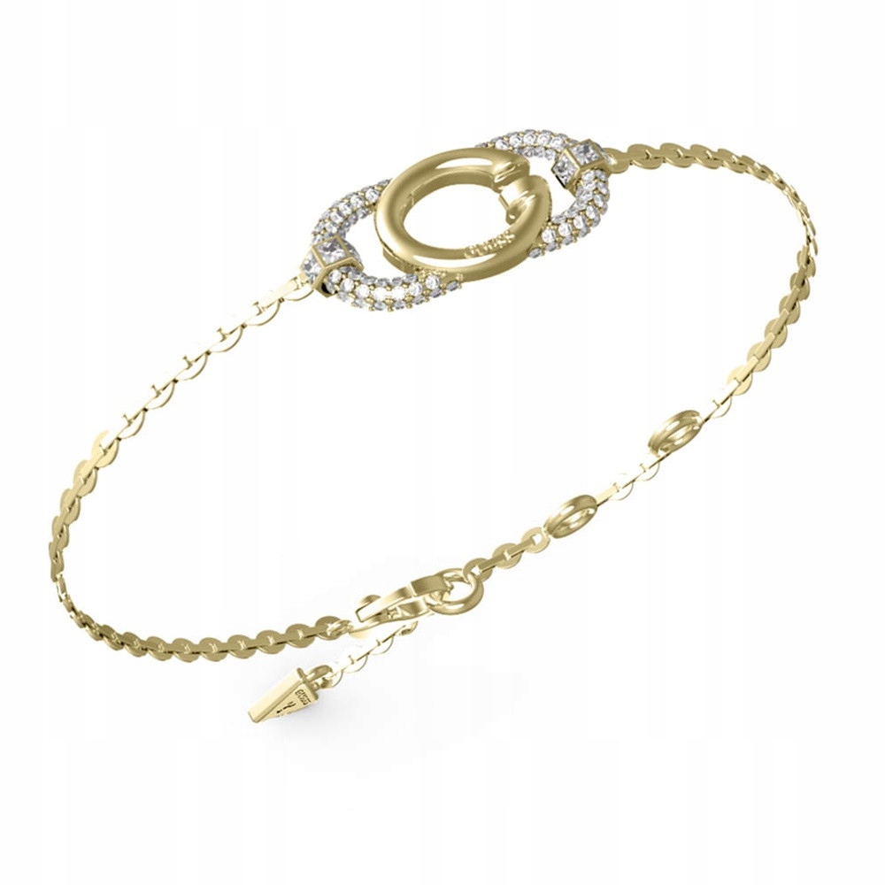 Dámský zlatý náramek Guess zirkon