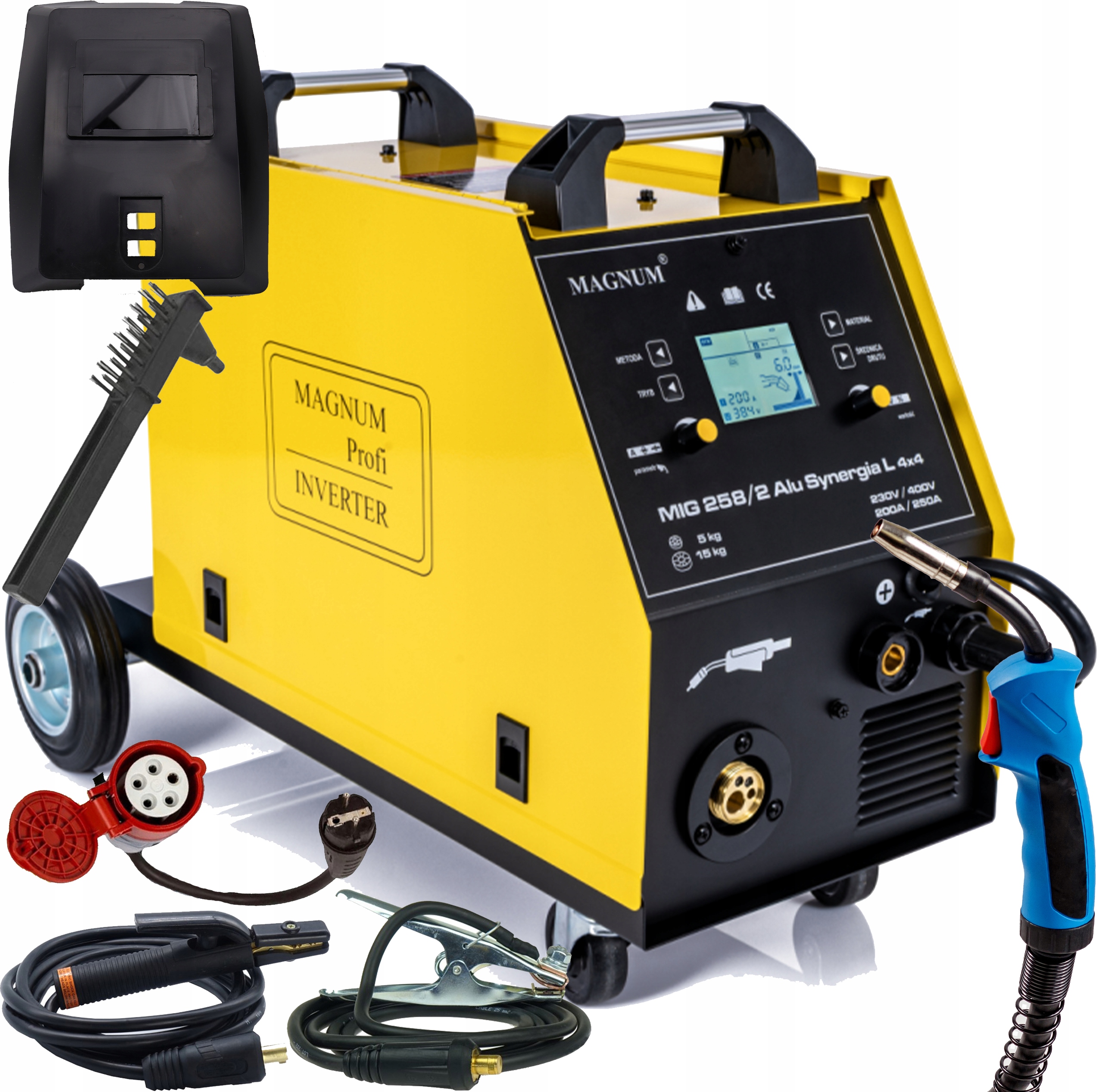 Magnum Mig 258/2 Alu Synergie L 4x4 Svařovací stroj Mig Mma Tig Fcaw 230/400V
