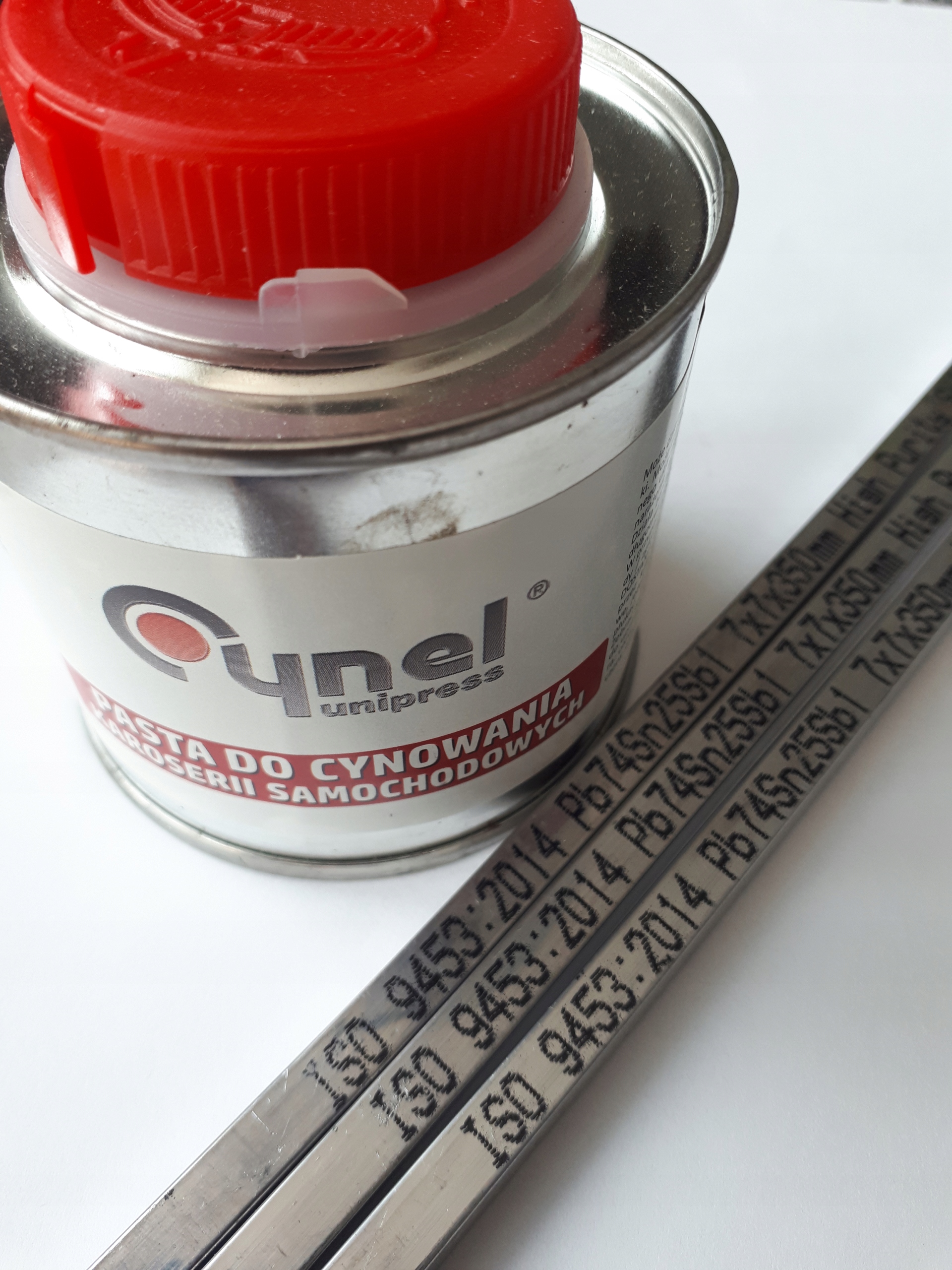 Zestaw do napraw blacharskich Pasta500g Cyna 3szt