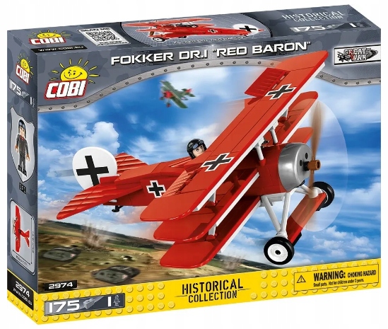 Klocki COBI Archiwum 2974 Fokker Dr.i "red Baron"