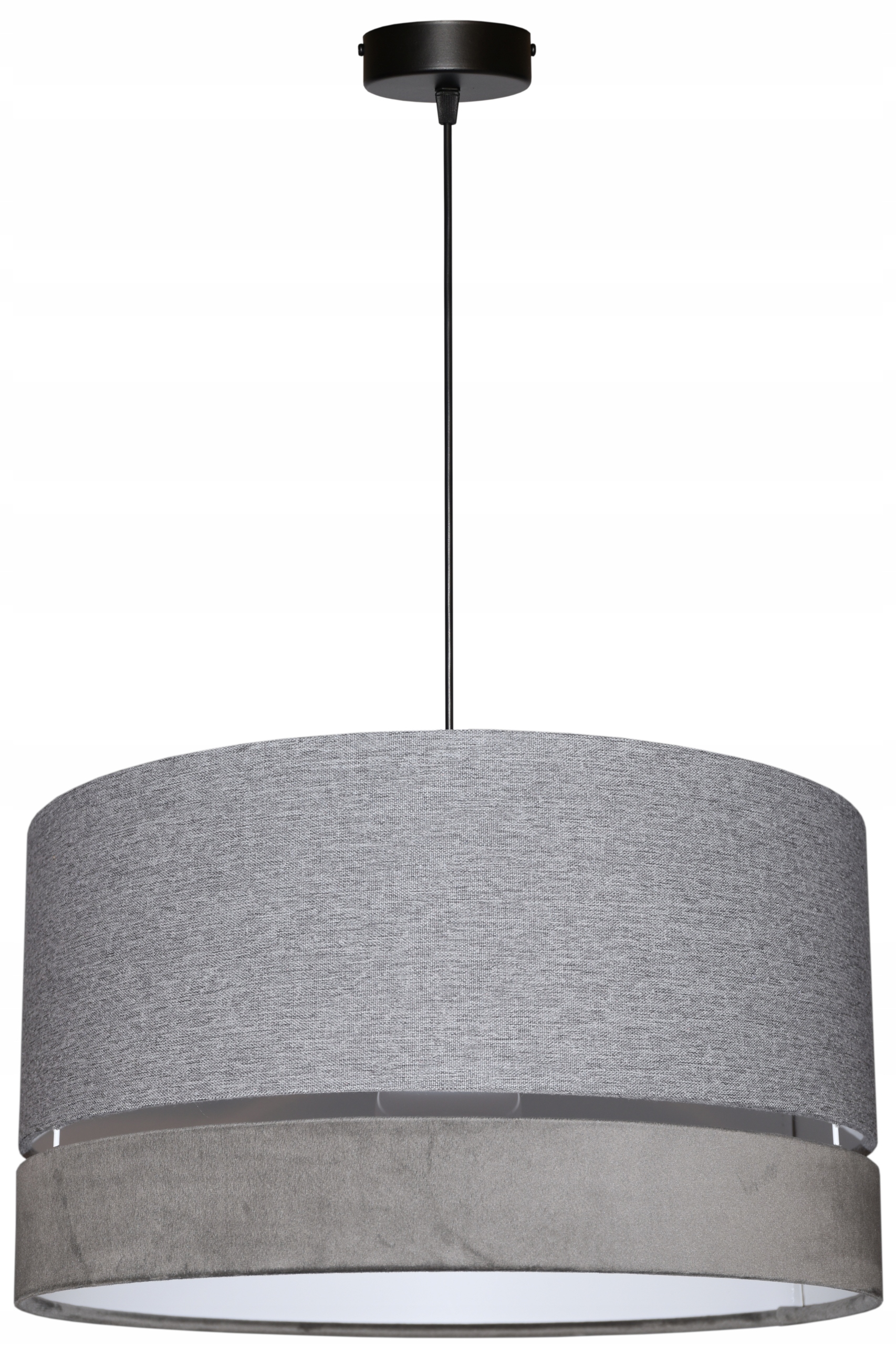 Závesná stropná lampa Luster Tienidlo E27 40/22 cm Šedá Avola