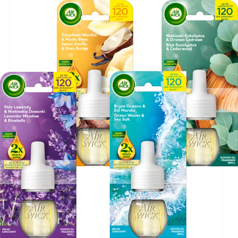Levně Air Wick Náhradní náplně do elektrického osvěžovače vzduchu 4 kusy MIX