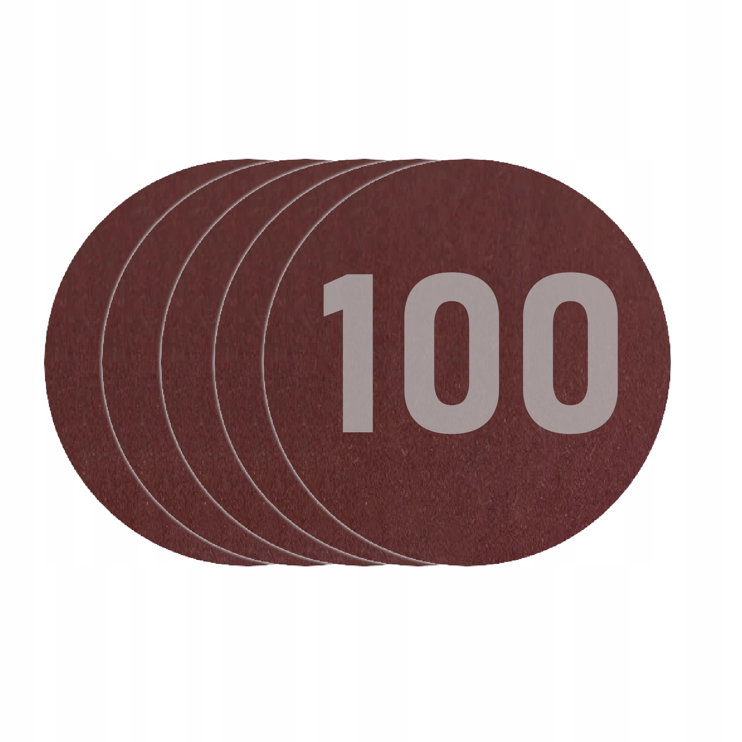 Krążki papier ścierny na rzep okrągły 125mm 5 sztuk gradacja 100
