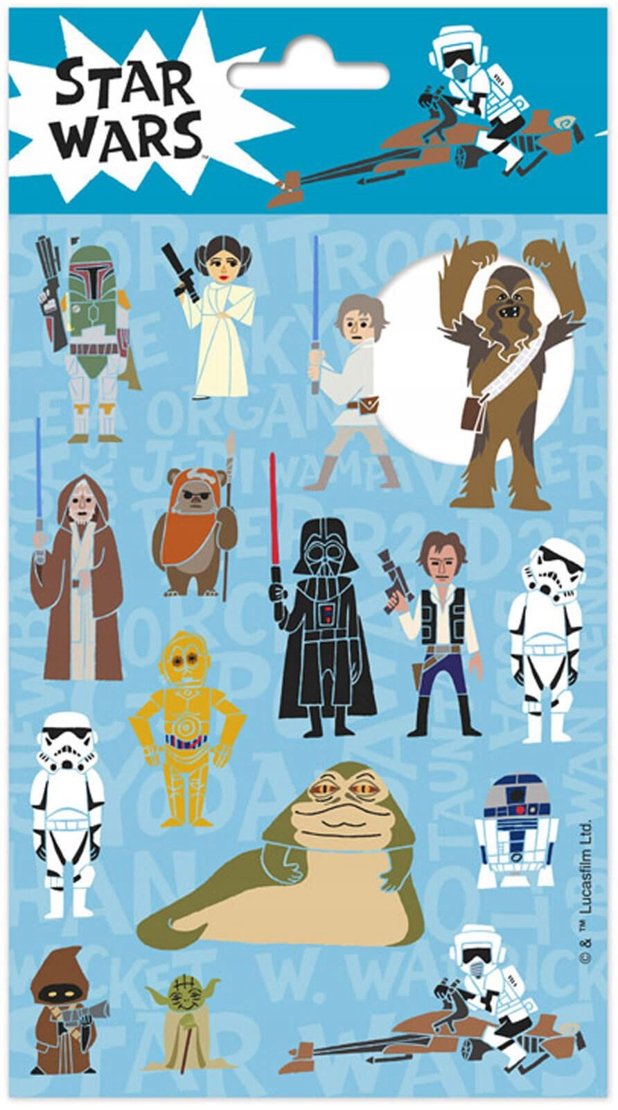 

zestaw 16 naklejek Star Wars Papercut