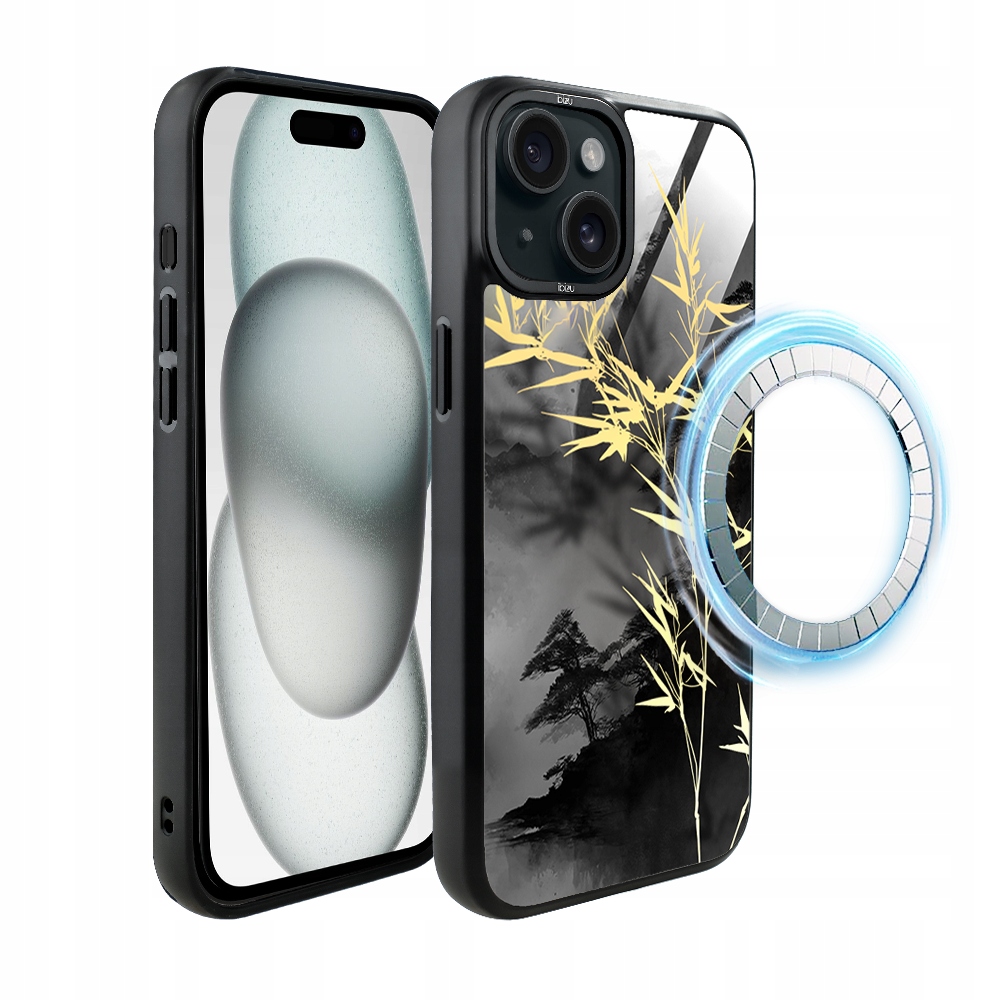 Pouzdro pro iPhone 15 Ibizu DropGuard Matt s MagSafe, Zlatý bambus