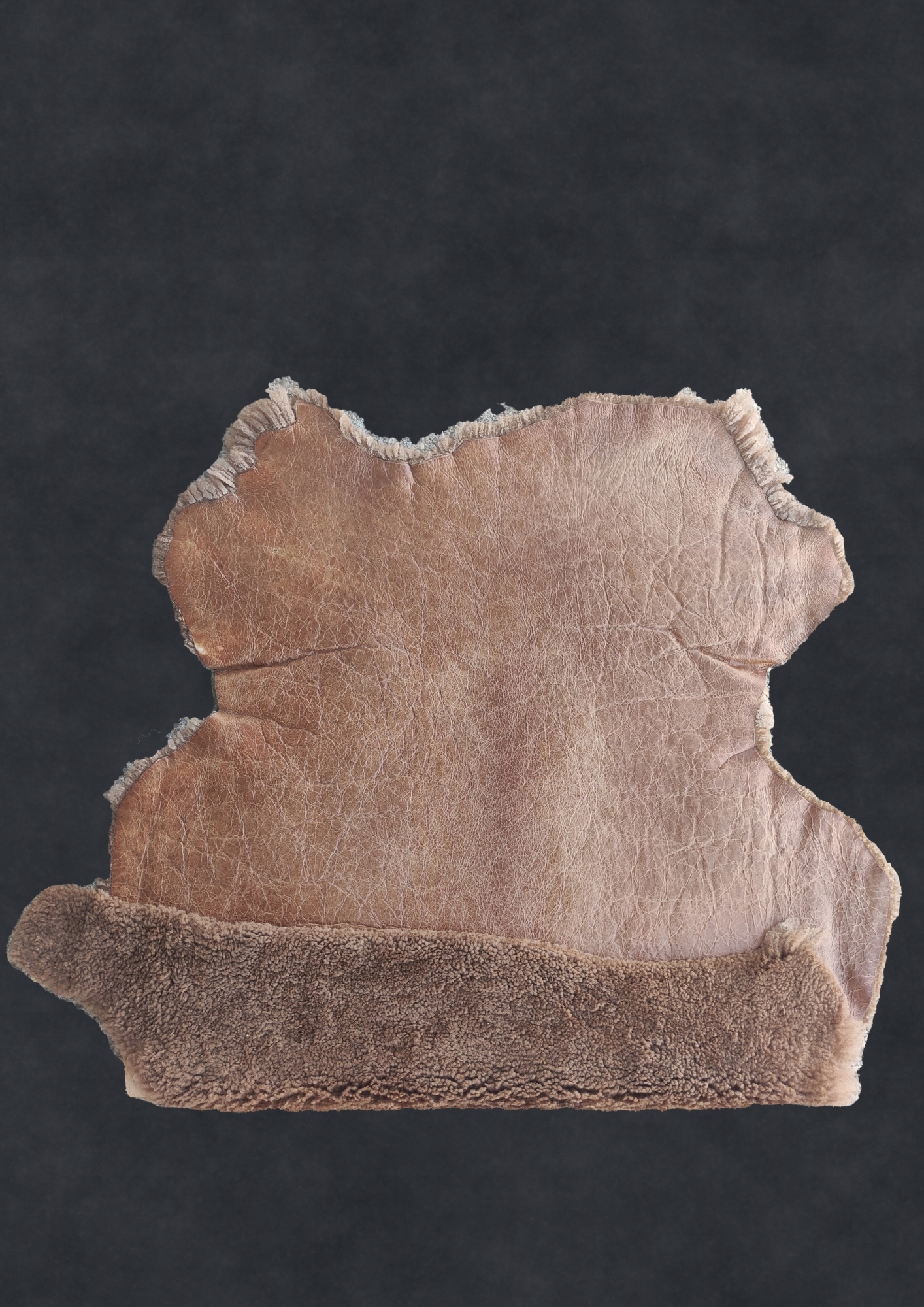 Přírodní kůže kožešina světle hnědá 0,6 m2