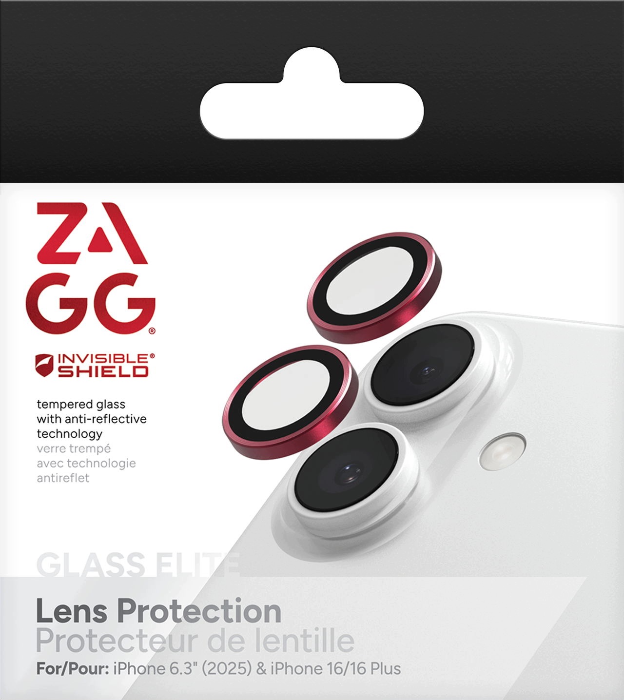Zagg Premium Ochronna Soczewka do Apple iPhone 17 16 16+ Różowa