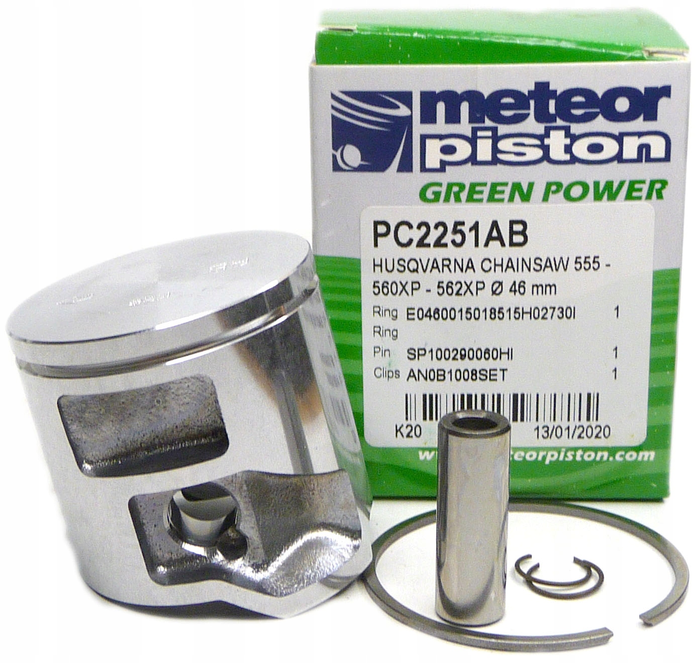 Kompletny Tłok Meteor Do Husqvarna 555 560XP 562XP, Średnica 46MM