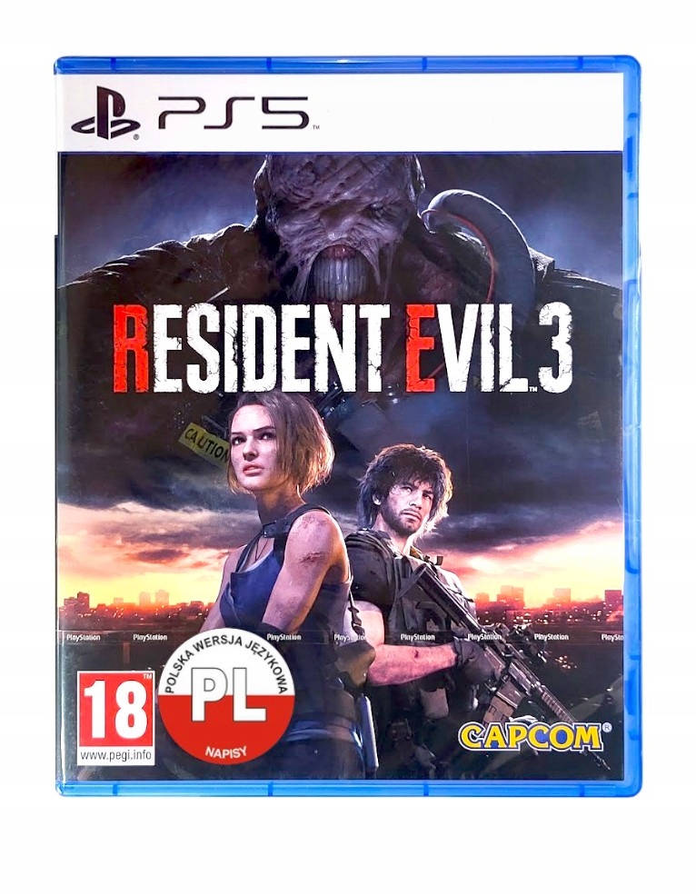 Resident Evil 3 PS5 Gra Na Płycie Nowa W Folii Polskie Napisy
