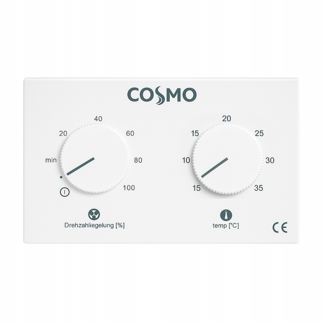 Nastawnik obrotów z wbudowanym termostatem typu Mr Cosmo