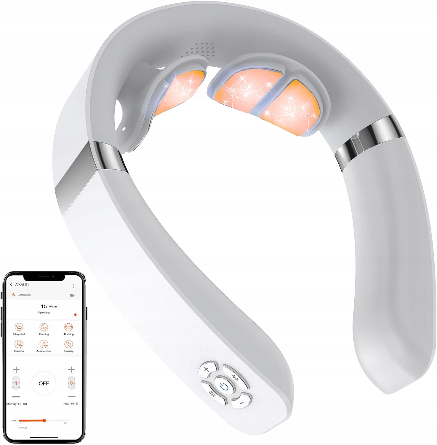 Inteligentny Masażer Szyi Alkai Na Aplikacje Podgrzewany Z Napięciem