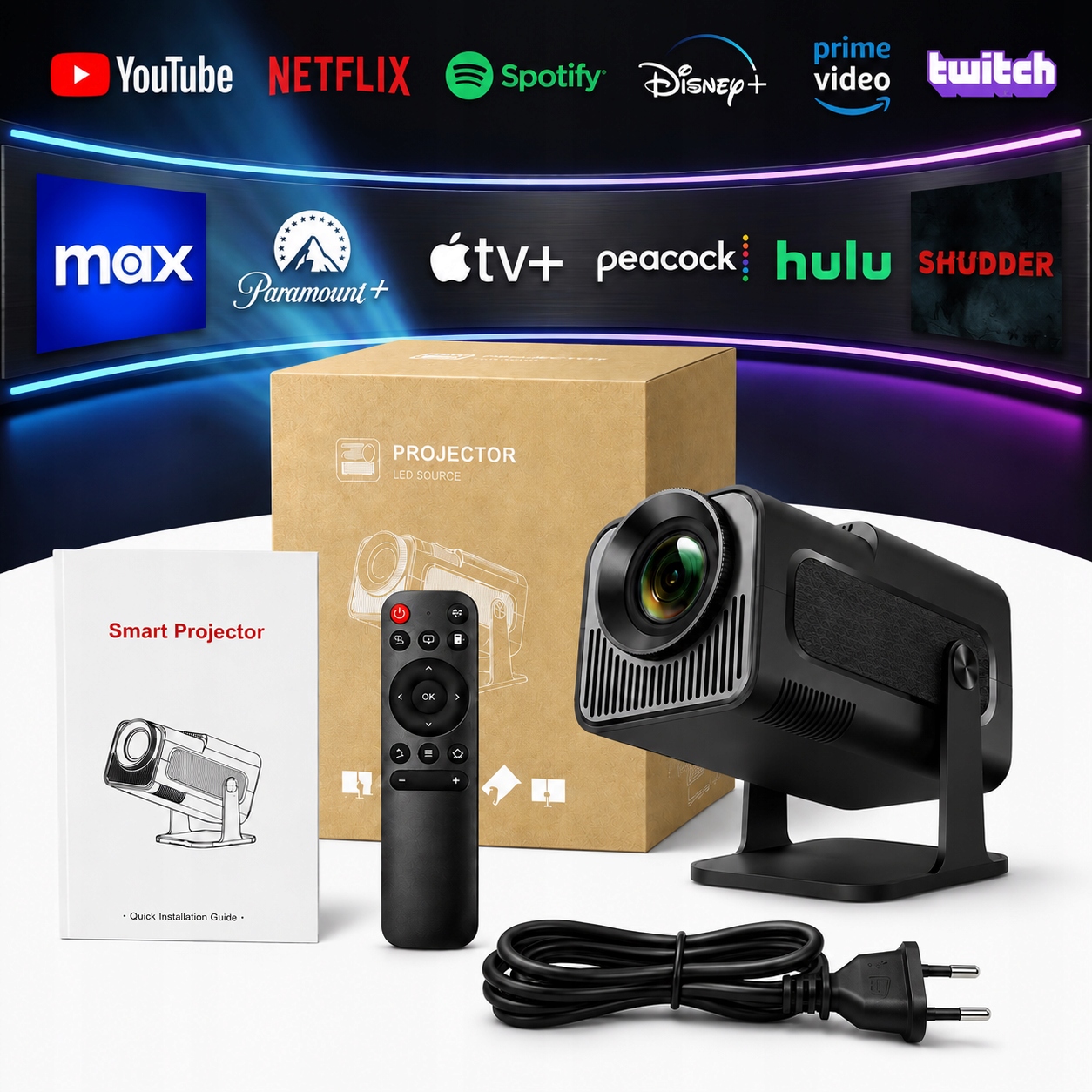 Projektor HY320 Mini Smart Hd Led Android WiFi Tv 150"