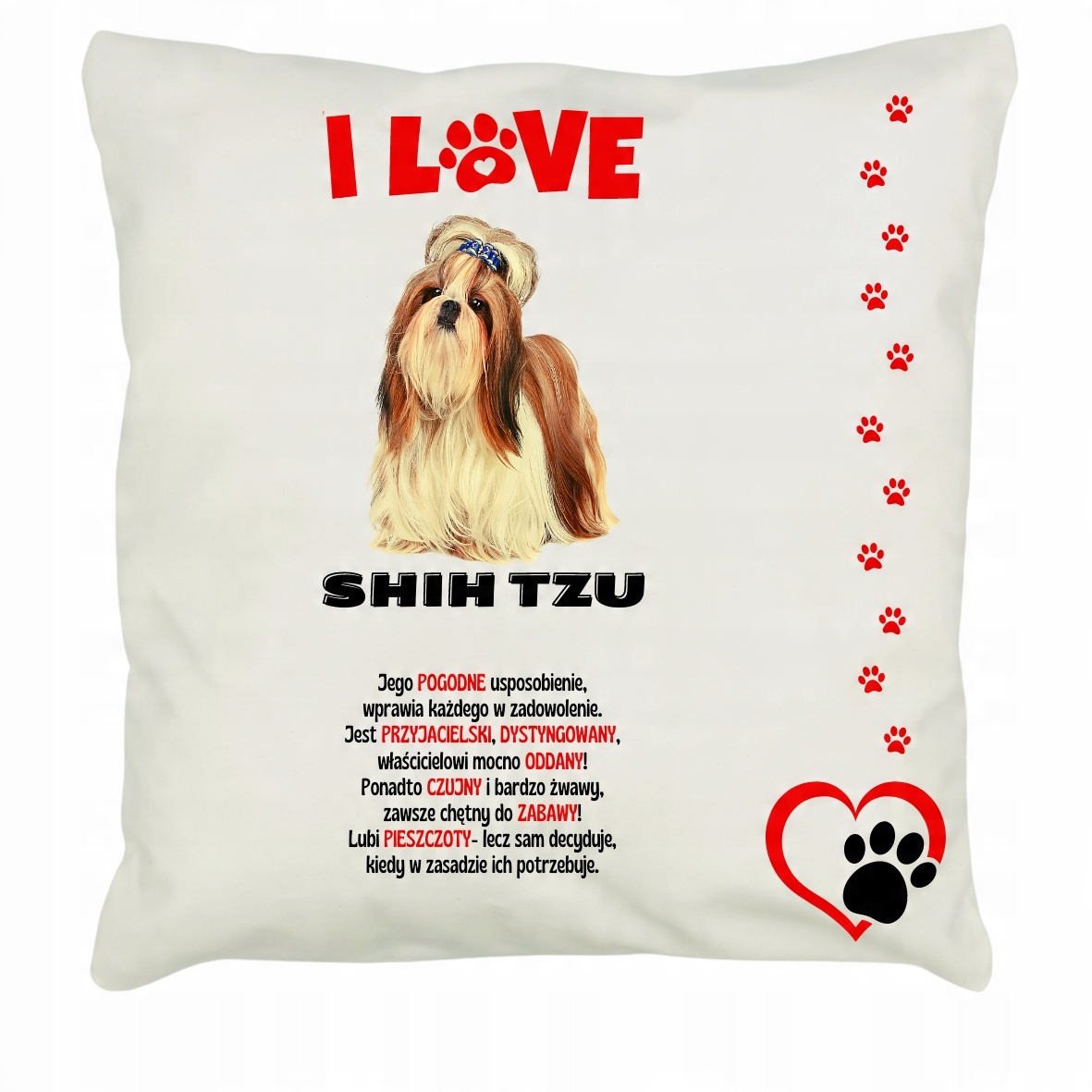 

Poduszka Minky Rasy Psów Shih Tzu 2203