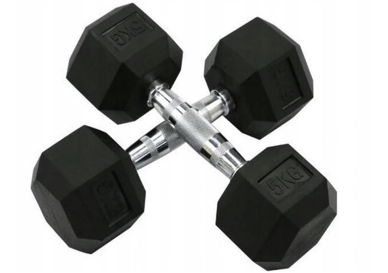 

Hantel Ciężarek 5 Kg gumowany metalowy Kaytan