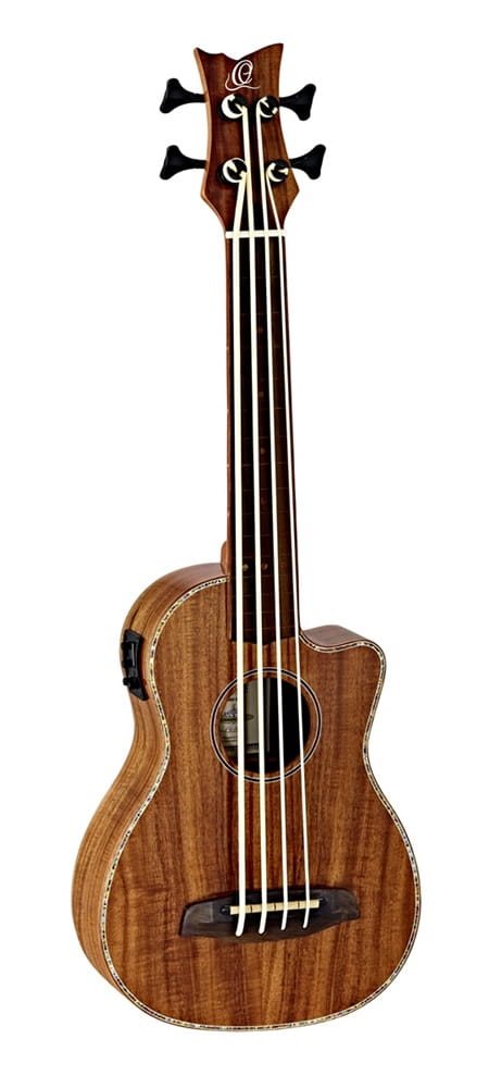Ortega Caiman-fl-gb Basové fretless ukulele