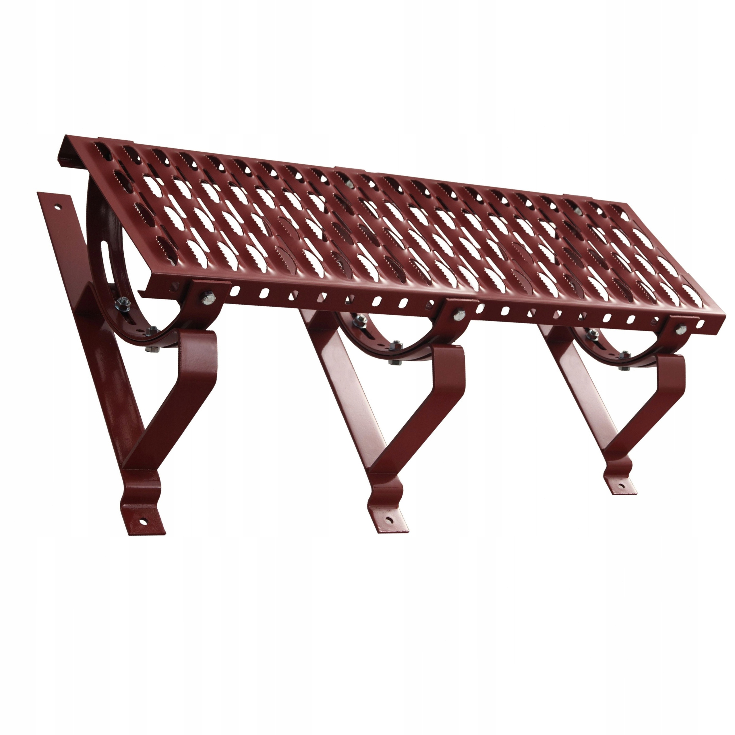 Ława kominiarska 150cm do blachodachówki moduł 350/20 Kasztanowa Ral 3009