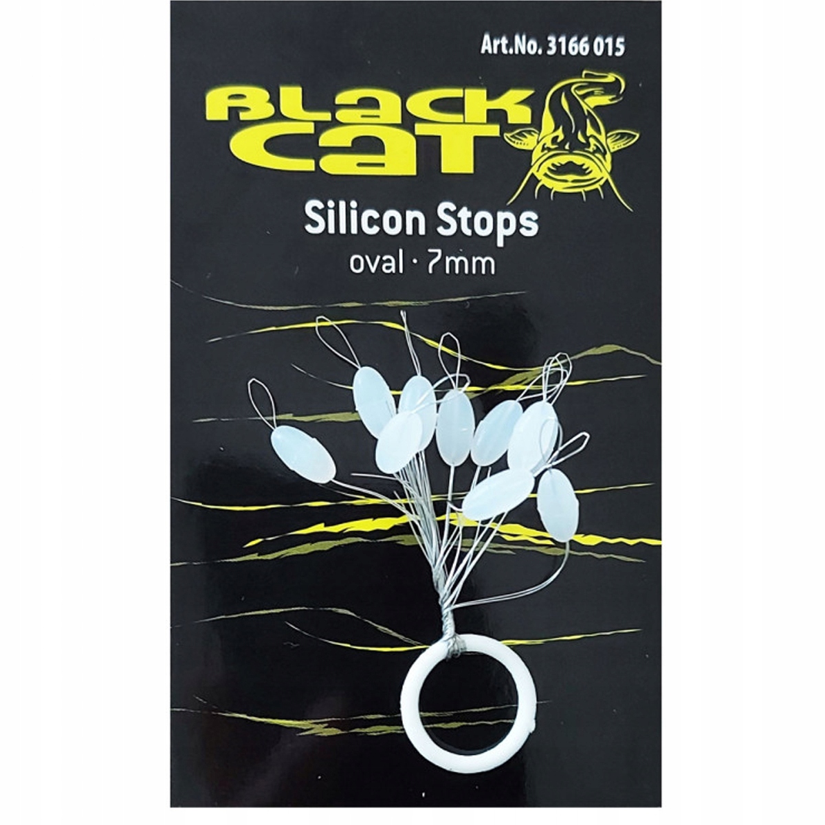 Stoper Silikonowy Black Cat Owalny 7mm 10sztuk