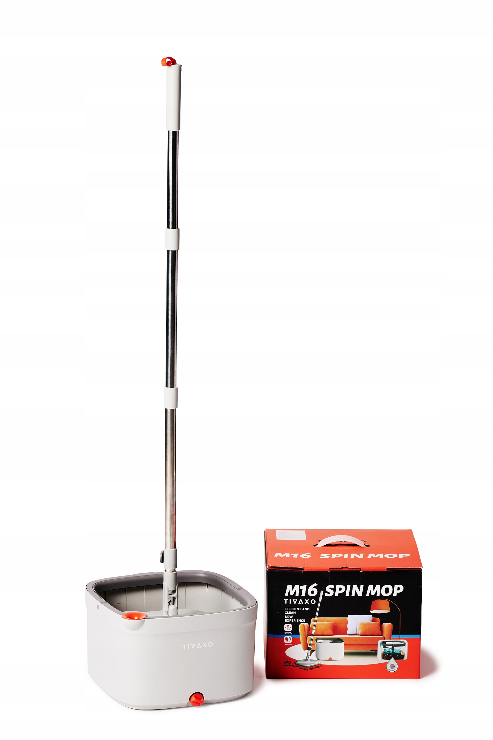 Levně Akce Rotační mop s oddělením čisté a špinavé vody Tivaxo M16