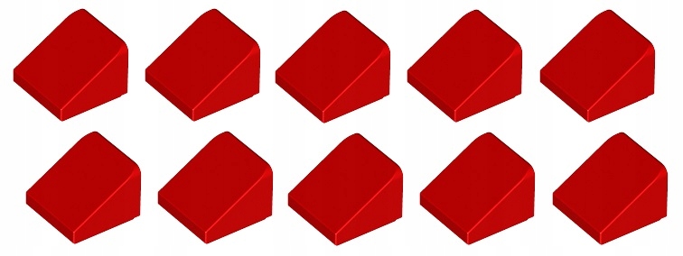 

Lego skos 1x1 czerwony 10 szt 54200 Nowy