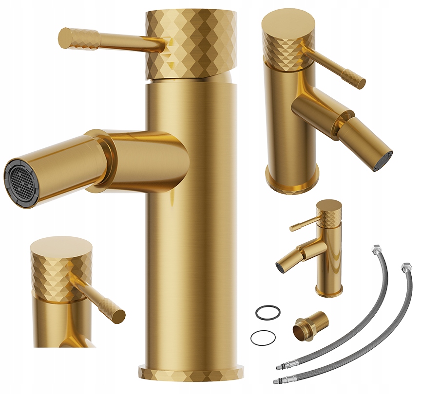 Batéria Glami bidetová stojanková jednopáková bidetová kohútiková zlatá