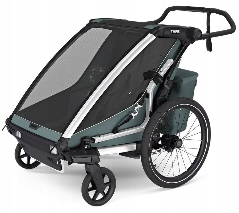 Przyczepka rowerowa dla 2 dzieci Thule Chariot Cross 2 Double Dark Slate