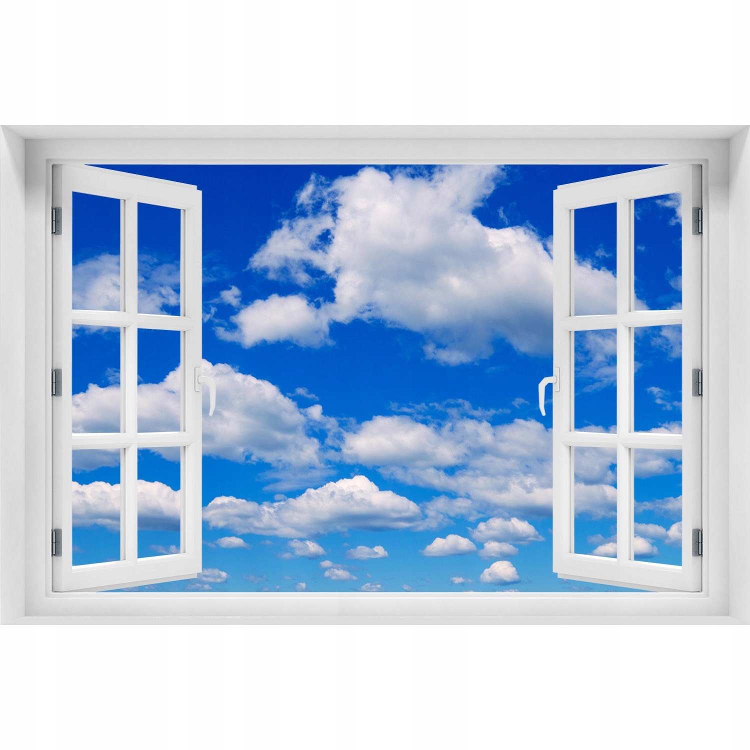 

Naklejka Fototapeta 3D Okno widok Chmury na niebie