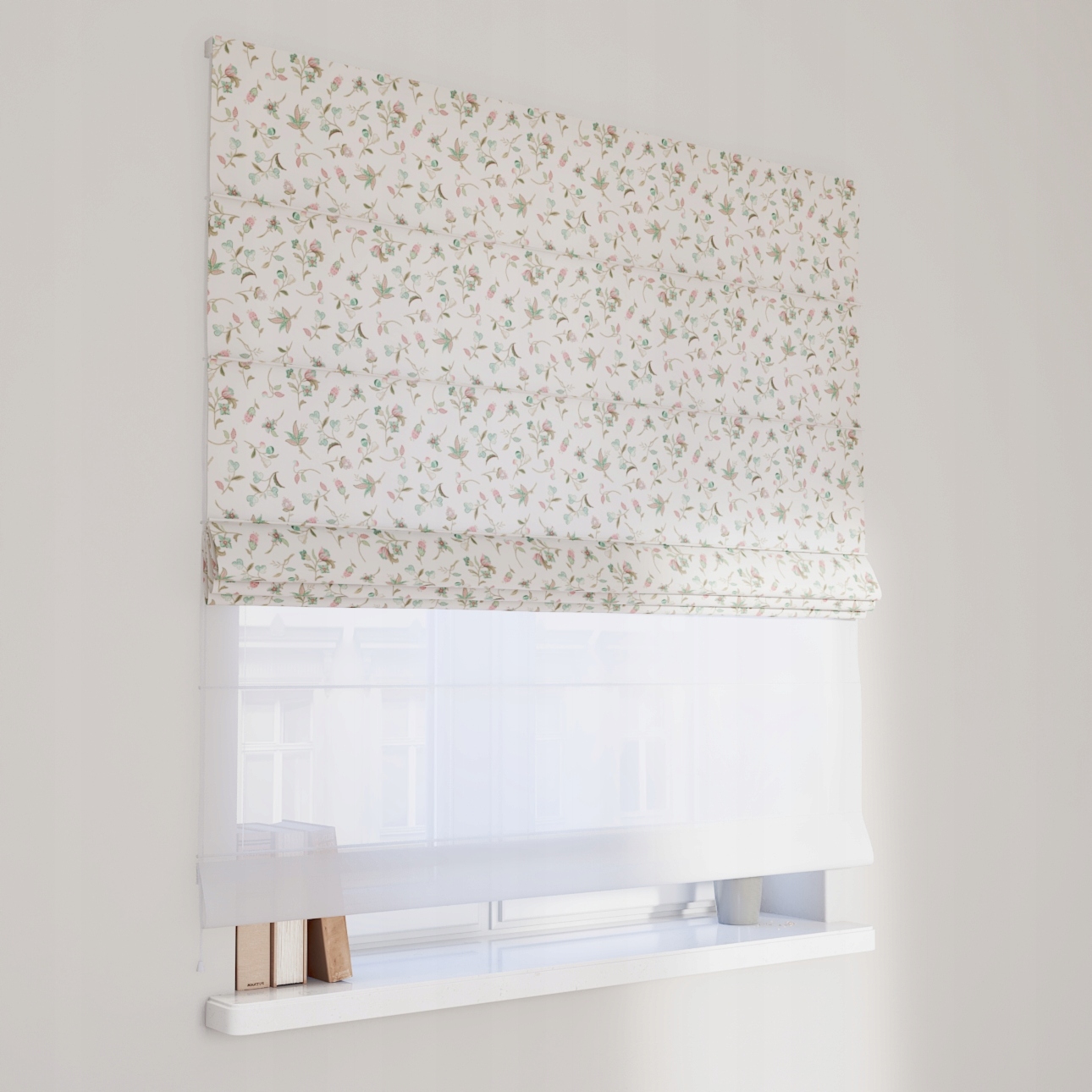 Hotová římská roleta Duo 160 x 170 cm zelená