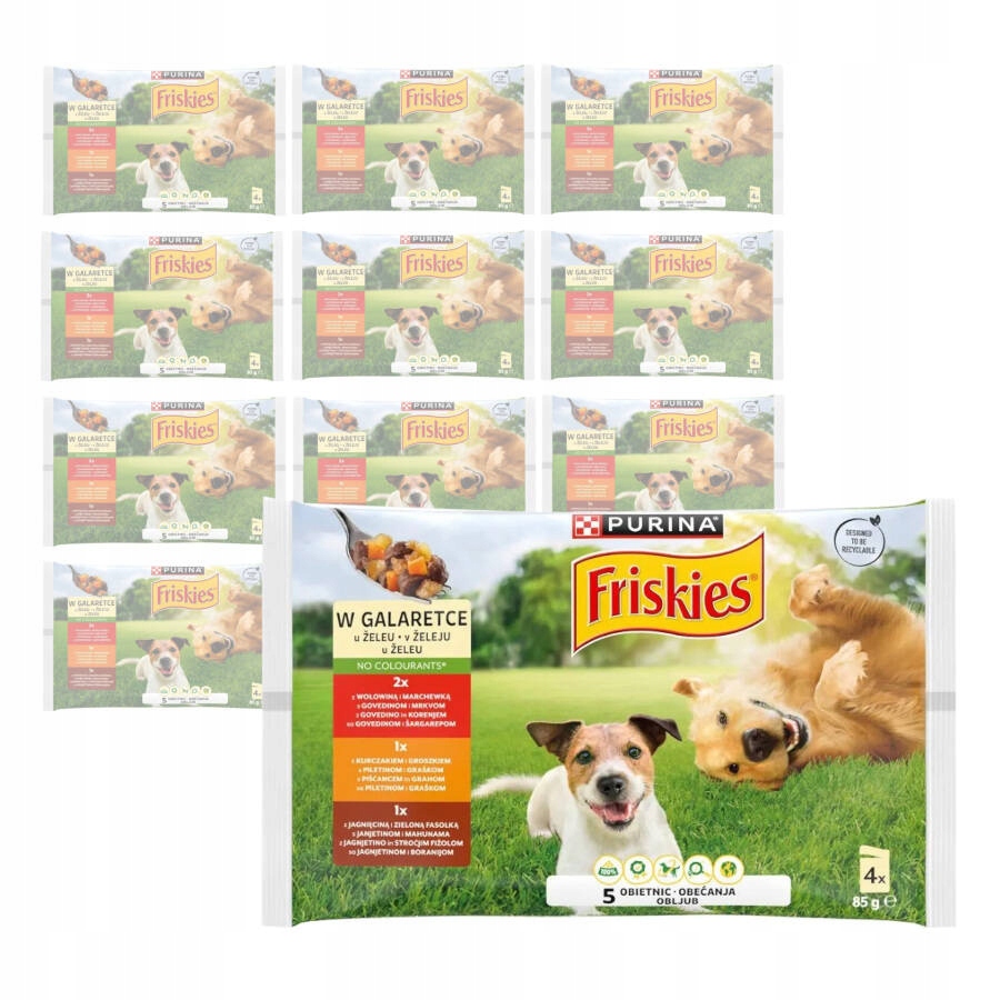 Levně Purina Friskies Vlhké Krmivo Mix Chutí v želé 48x85g