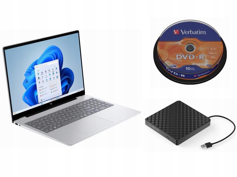 Laptop Hp Windows 11 Home Intel Core Ultra 7 Zewnętrzny Napęd DVD 10