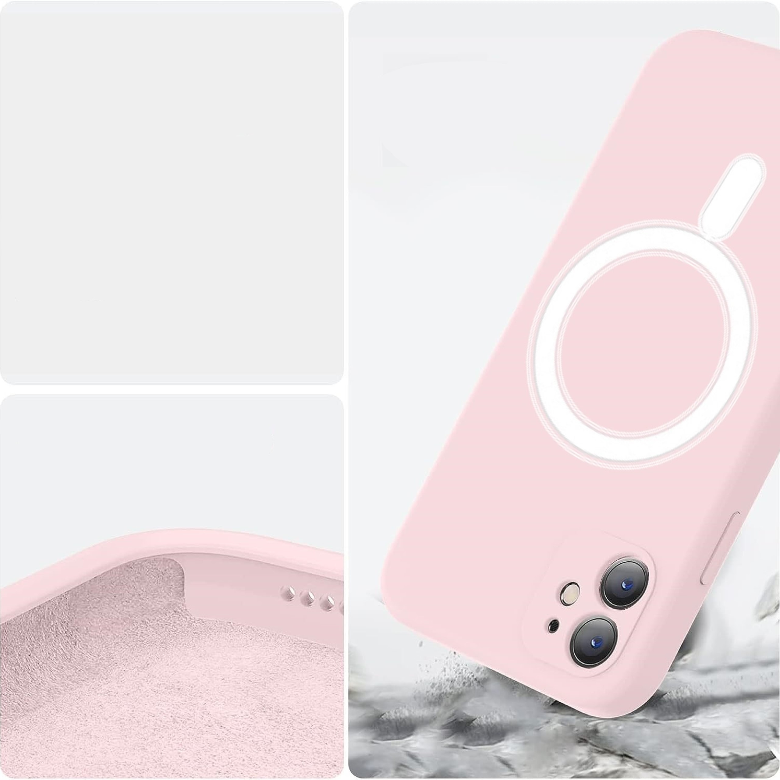 SILIKONOWE ETUI MAGSAFE Z OCHRONĄ APARATU DO IPHONE 11 KOLORY + SZKŁO Typ plecki