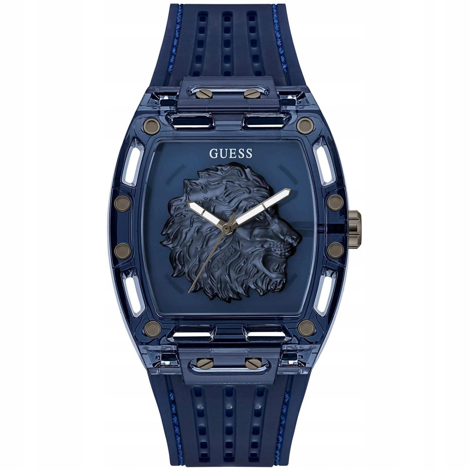 Pánské Hodinky Guess GW0959G1 s modrým řemínkem