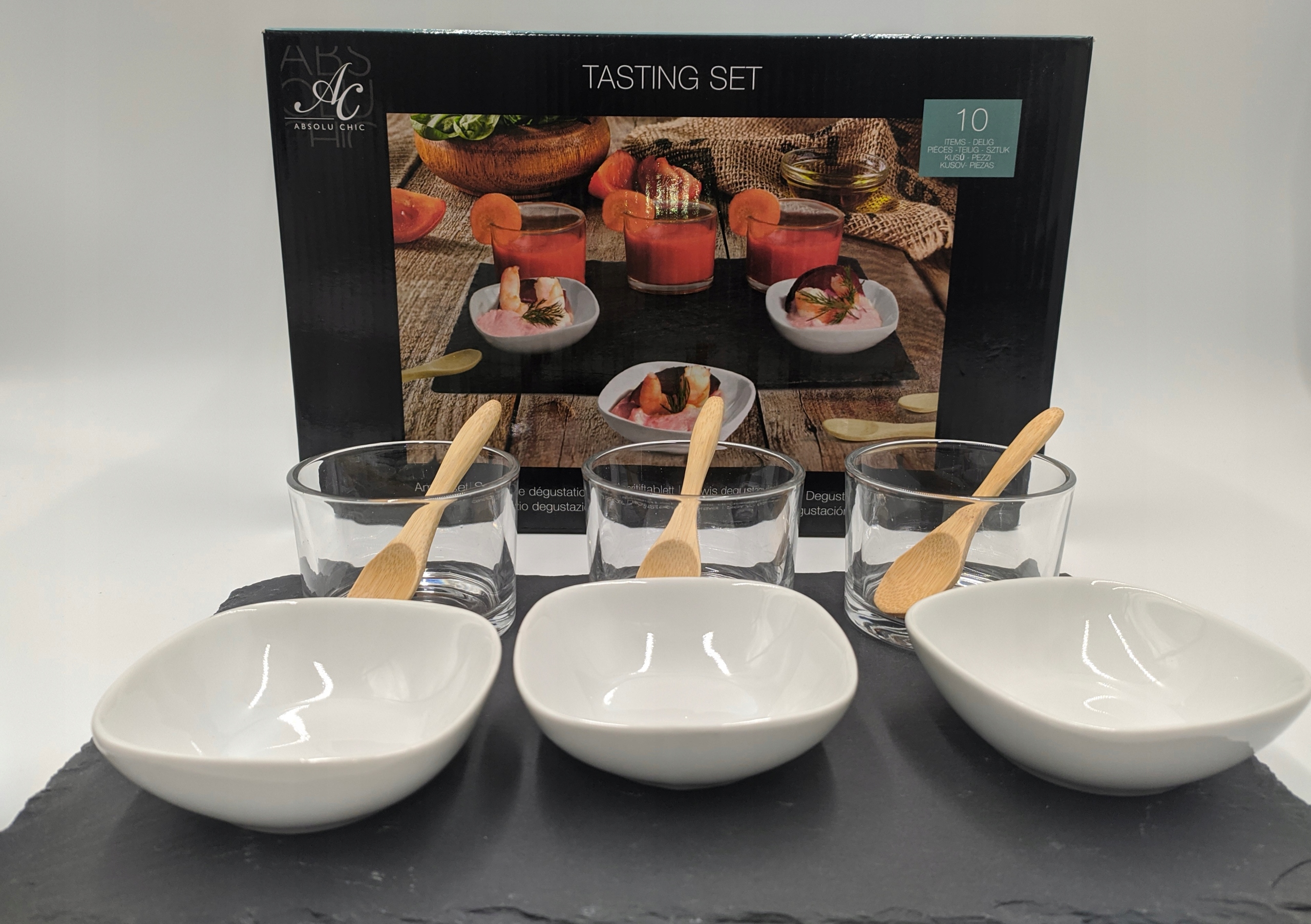 SERWIS DEGUSTACYJNY ZESTAW DO SERWOWANIA SOSÓW I DIPÓW Absolu Chic Pojemność 0.1 l