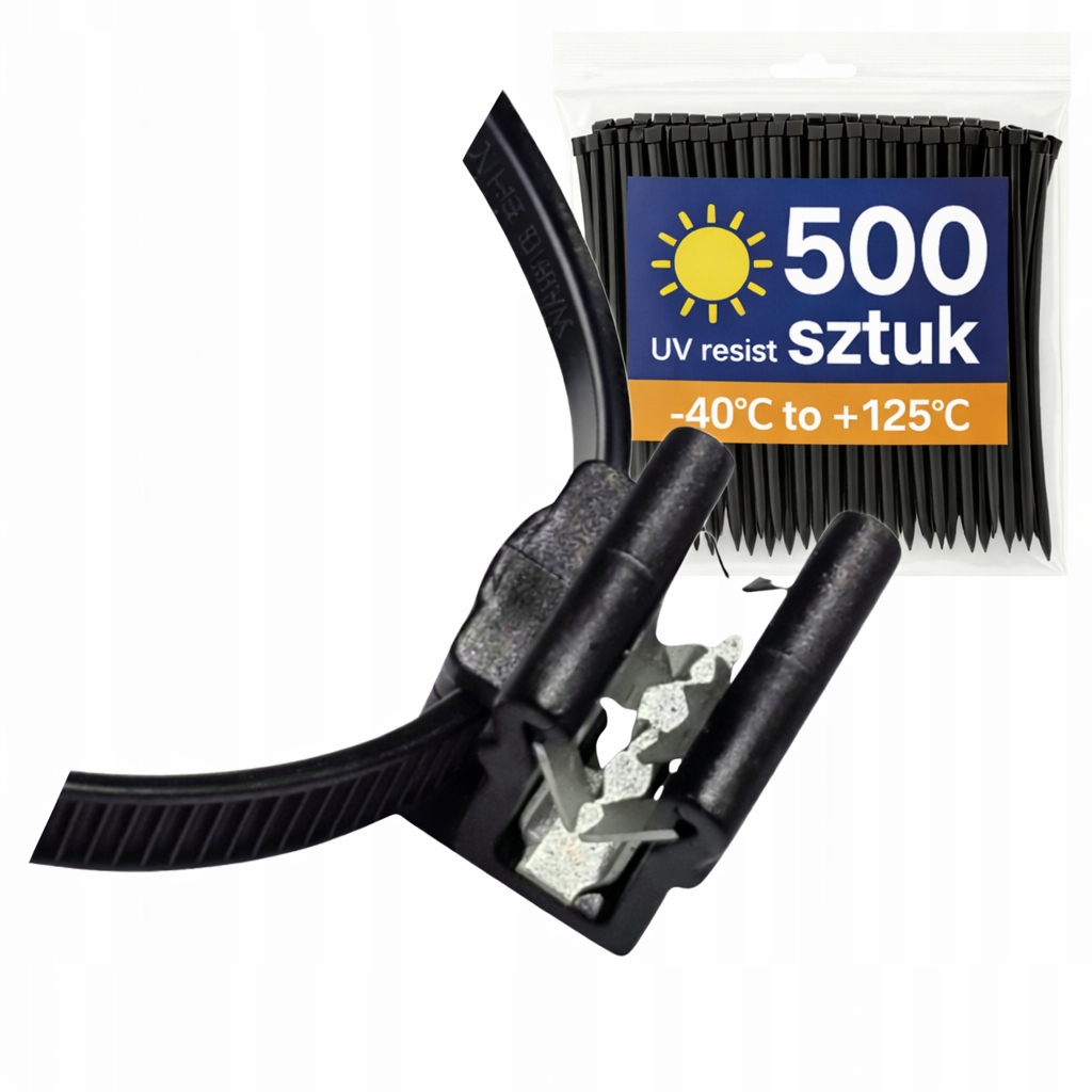 500 ks Stahovací páseky s klipem fotovoltaika clk4