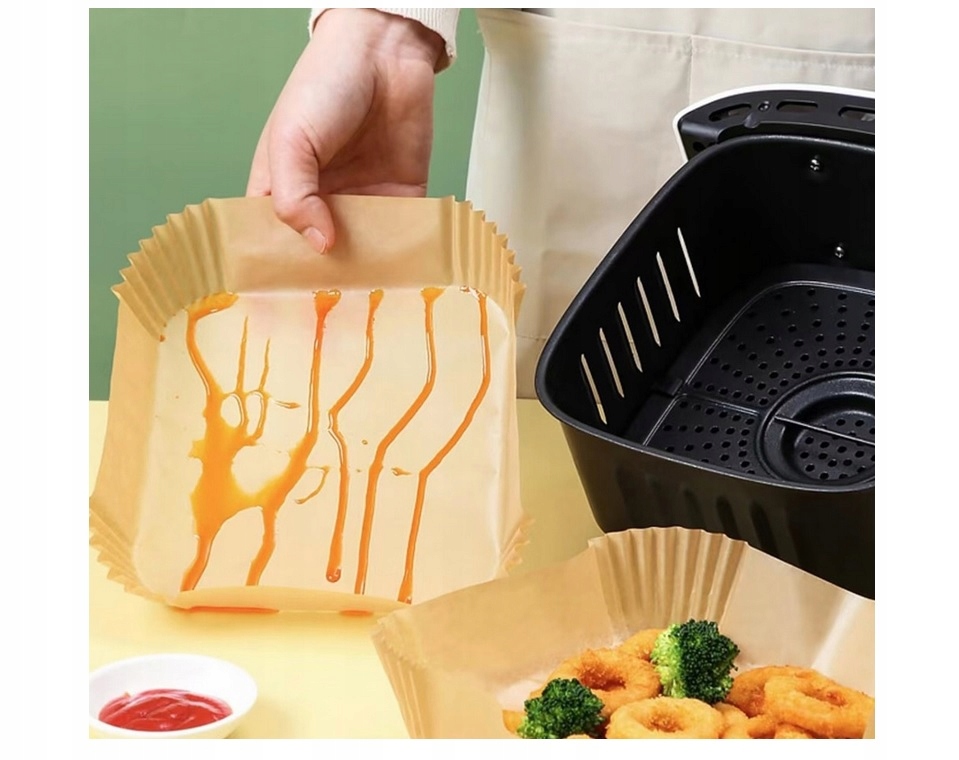 PAPIER DO PIECZENIA DO FRYTKOWNICY POWIETRZNEJ TACKI WKŁADKI 100szt 20X20cm EAN (GTIN) 57020166974449