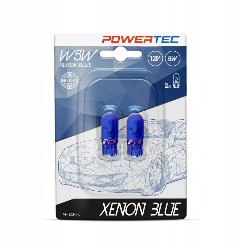 Żarówka W5W T10 12V 5W Wegde Platinum *xenon Blue* M-tech 2szt.