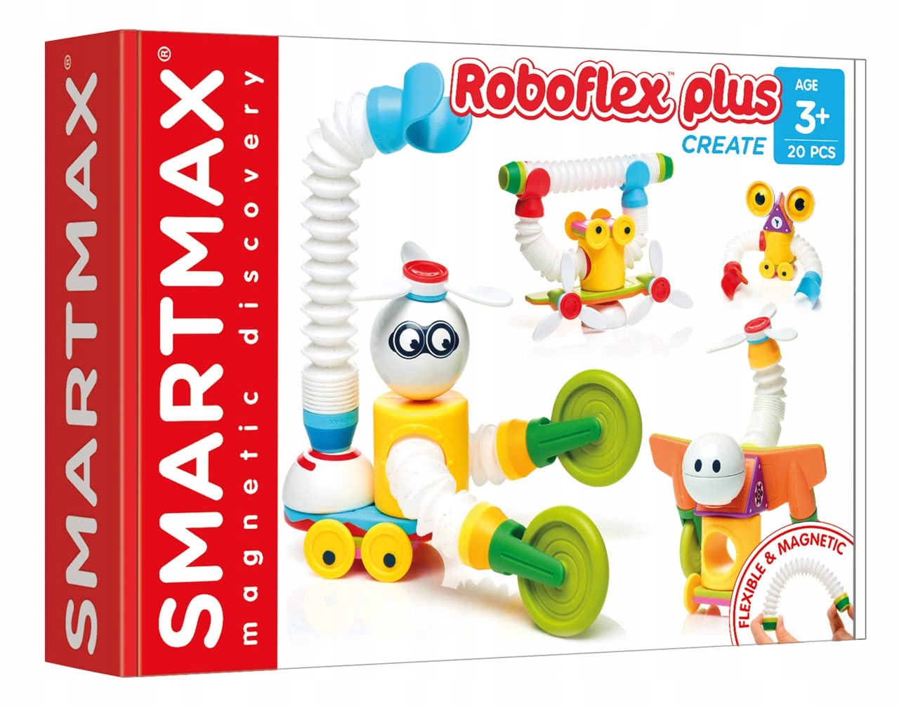 SMARTMAX Zestaw Magnetyczny Roboflex Plus 20 Elementów Dla Dzieci 3+ Lat