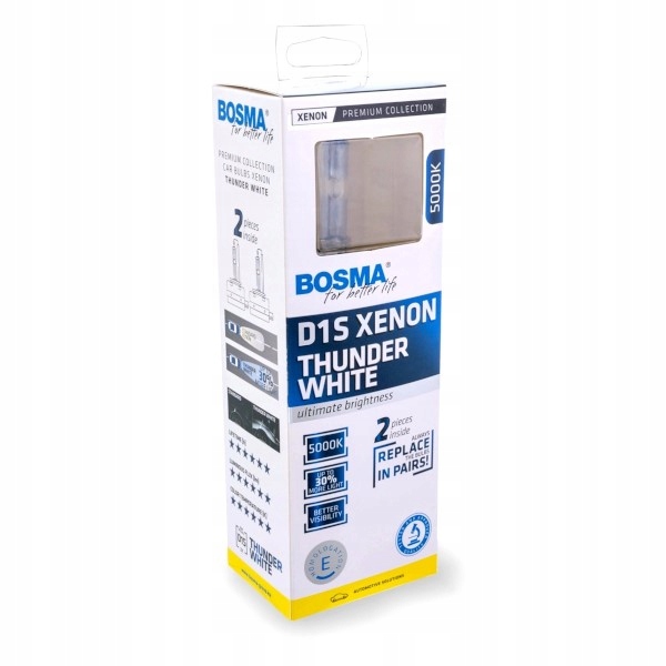 Bosma D1S Xenon Thunder White +30% 5000K 2szt