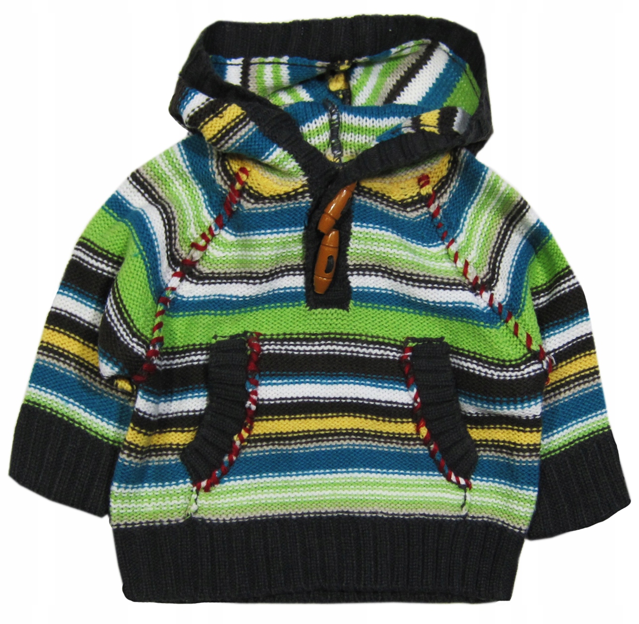 

Kolorowy Sweter z Kapturem MM * 86