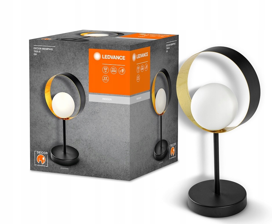 Stolní lampa Ledvance Memphis bílá, černá, 28 W